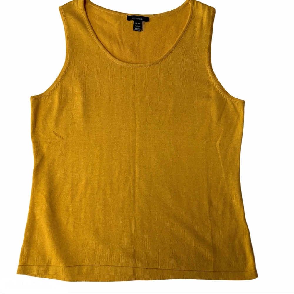 ALISON SHERI yellow sleeveless sweater A33013R
